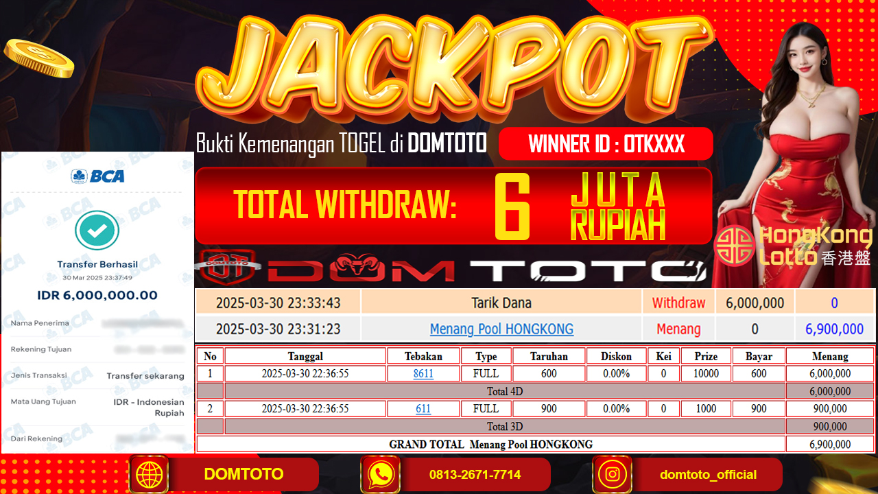 JACKPOT TOGEL HONGKONG 30 MARET 2025